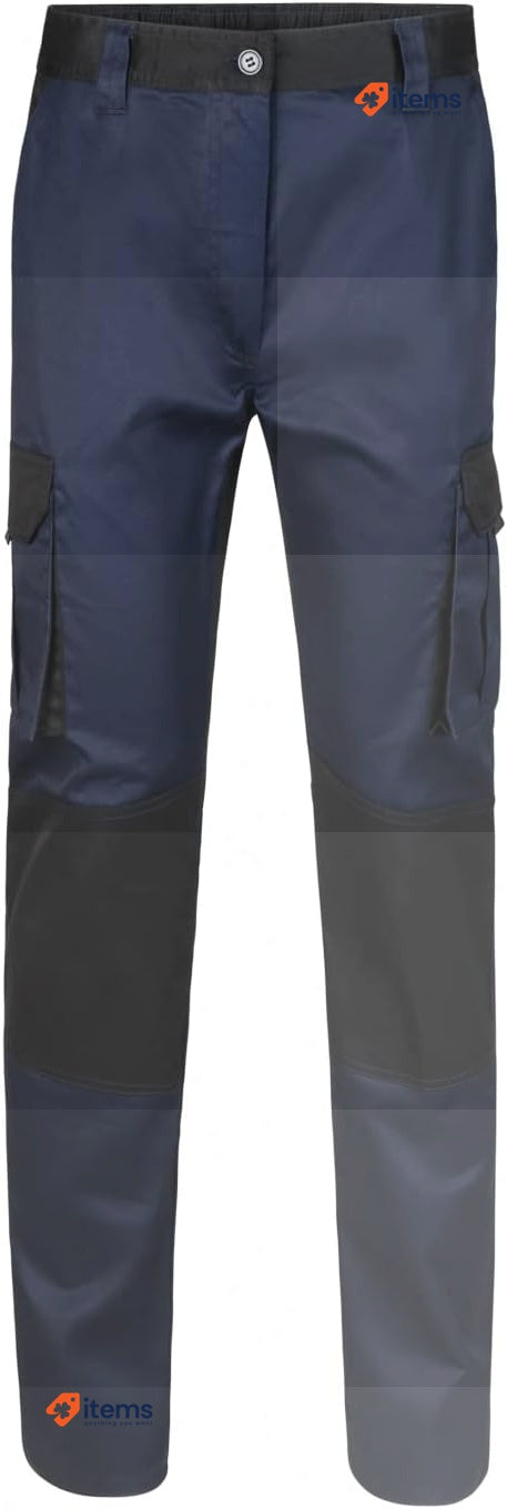 VELILLA 103020B_61/00_44 Trousers Bicolor Multi-Pockets, Navy Blue and Black