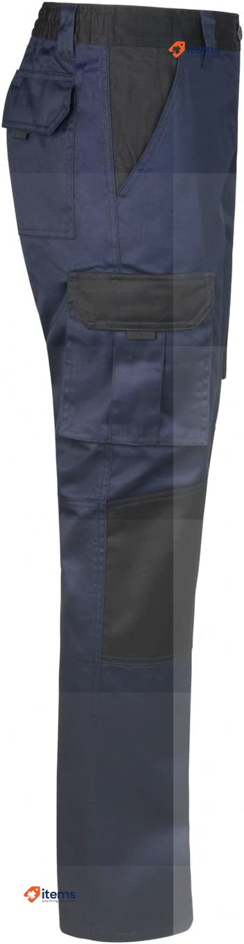 VELILLA 103020B_61/00_44 Trousers Bicolor Multi-Pockets, Navy Blue and Black