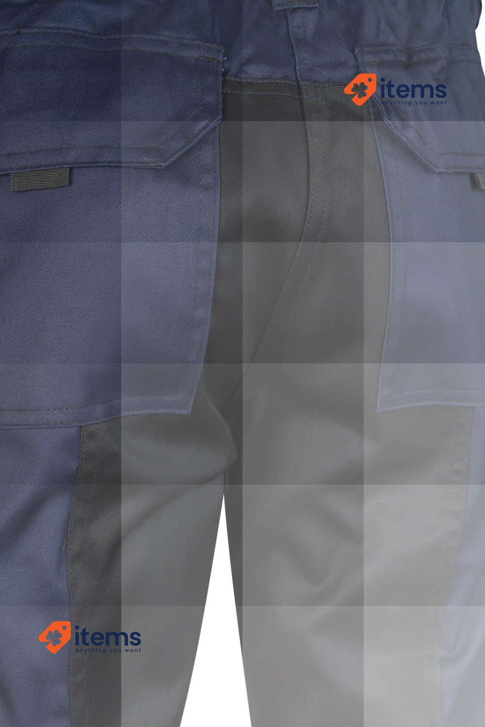 VELILLA 103020B_61/00_44 Trousers Bicolor Multi-Pockets, Navy Blue and Black