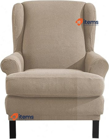 E EBETA Jacquard armchair cover with elastic stretch Sand <p>Our ear seat