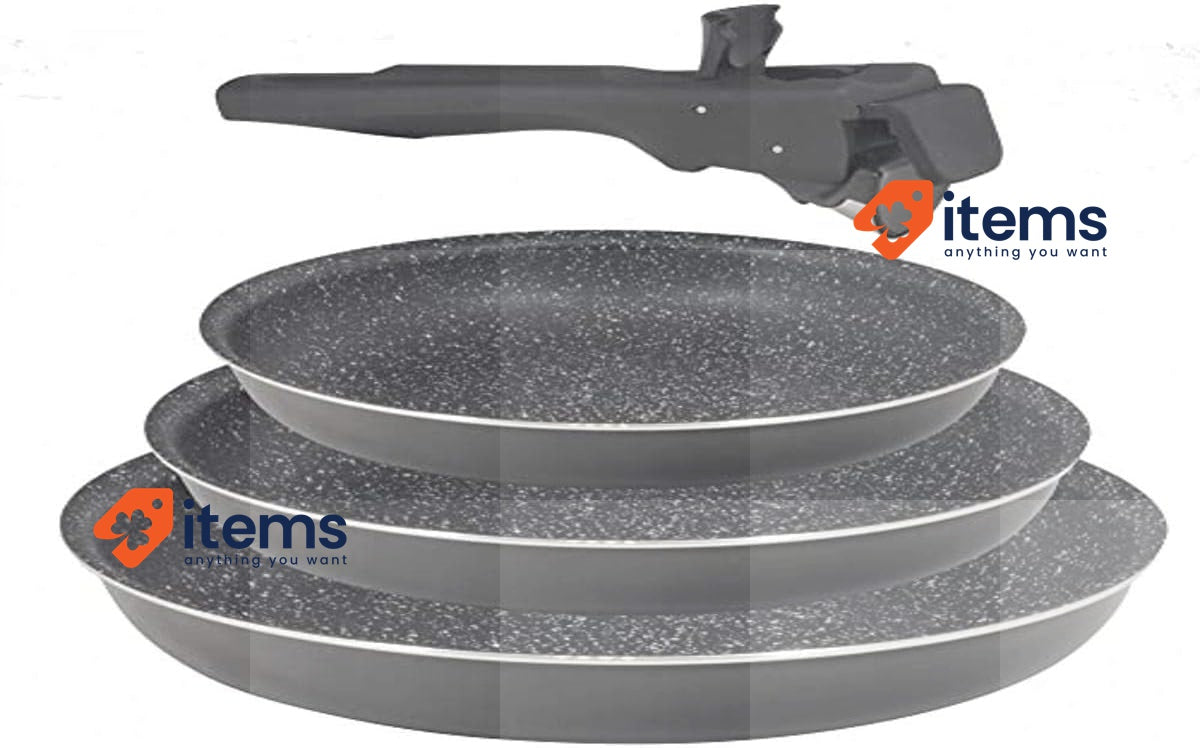 ERGNER 3-Piece Frying Pan Set Non-Stick Aluminum 3 Frying Pans 20, 24 and 28cm