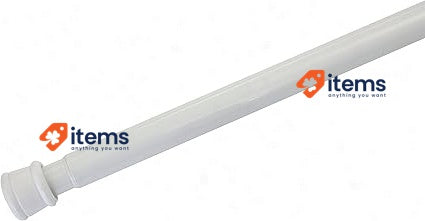 GARDINIA Tension Rod Metal Extendable Curtain 130 - 220 Cm White 220CM 26 mm