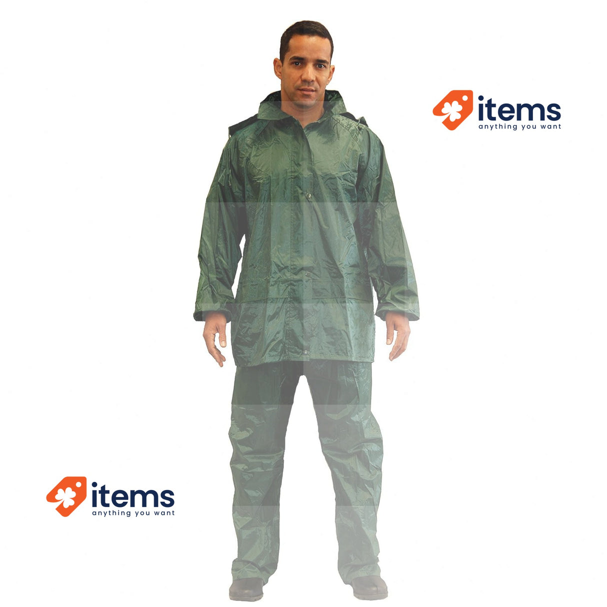 Gahibre Full Water Suit | Lightweight Folding Raincoat Work 3XL Green Waterproof