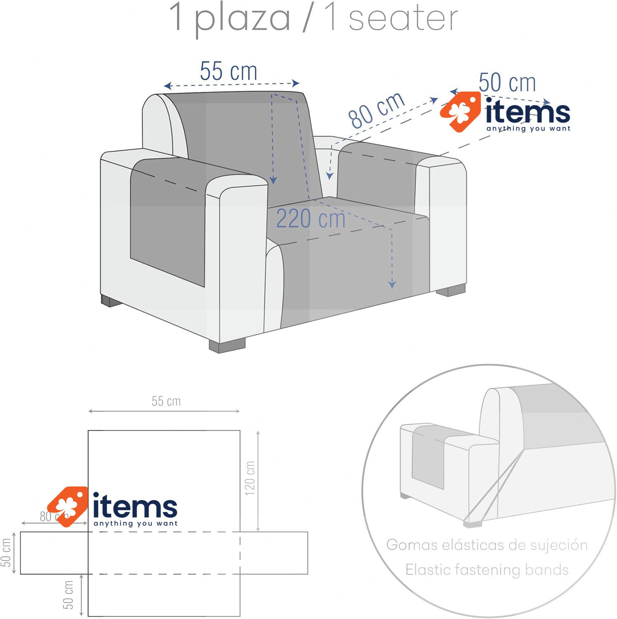 Eysa Levante Sofa Throw Cotton 190 cm Valid 210-250 cm White 00/white