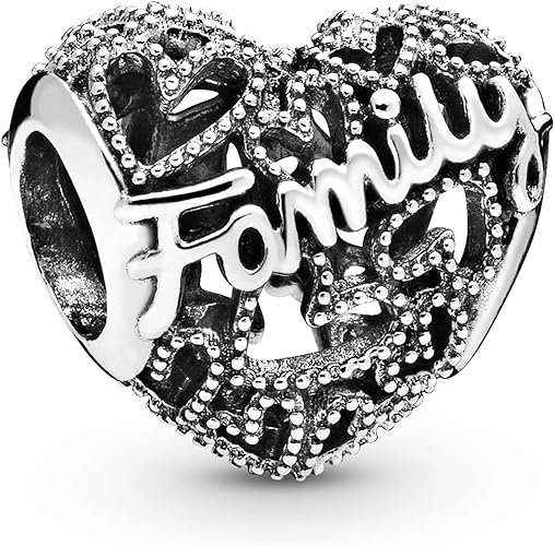 Pandora Family Heart Charm Jewelry for Women Made with Sterling Silver