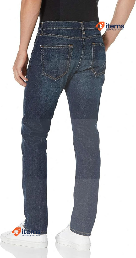 Amazon Essentials Men's Comfort Slim - Fit Jean Dark Blue Vintage 29W/28L 29 W