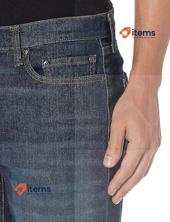 Amazon Essentials Men's Comfort Slim - Fit Jean Dark Blue Vintage 29W/28L 29 W