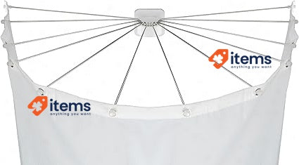 Wenko Folding Frame for Shower Tent with 12 Arms White WENKO Shower 72 cm Screen