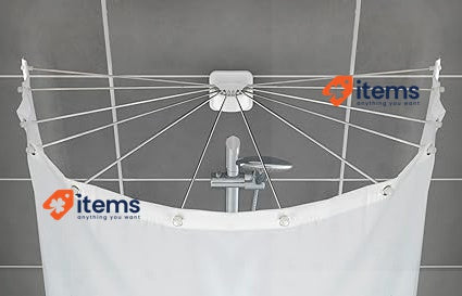 Wenko Folding Frame for Shower Tent with 12 Arms White WENKO Shower 72 cm Screen