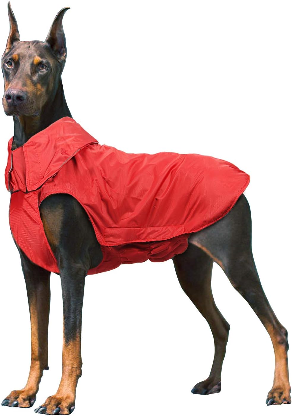 IREENUO Waterproof Dog Coat, Dog Raincoat Dog Jacket Red XL