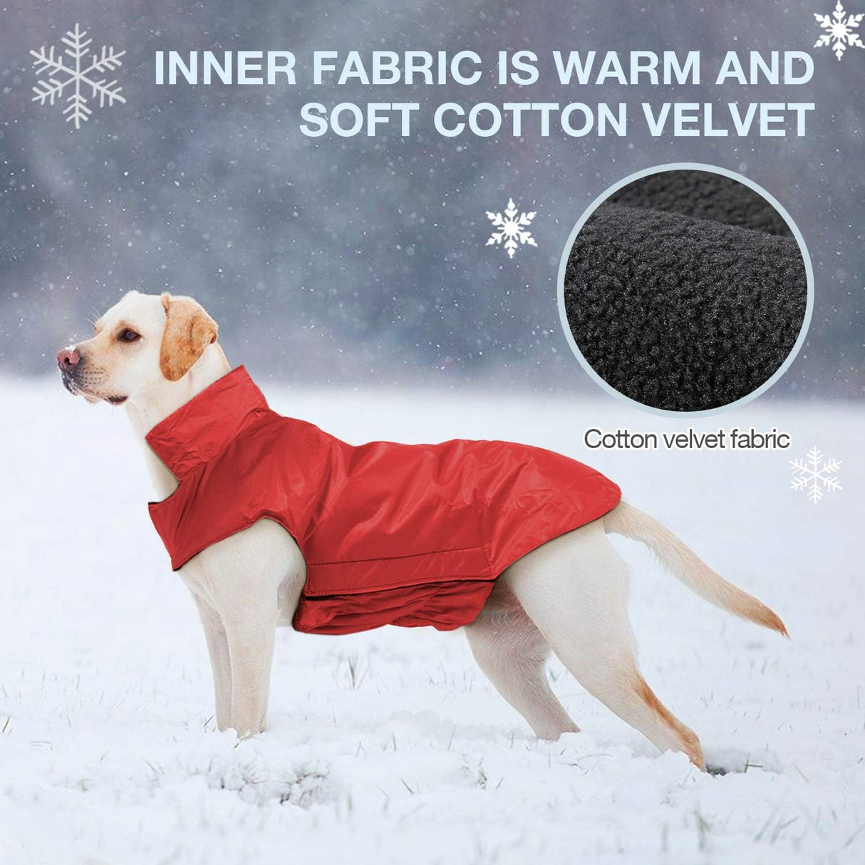IREENUO Waterproof Dog Coat, Dog Raincoat Dog Jacket Red XL
