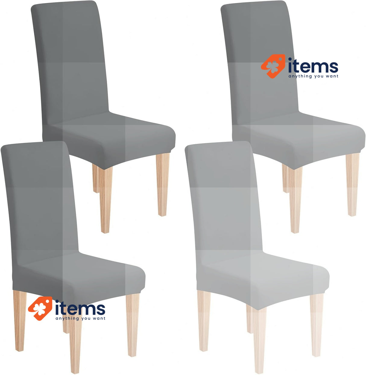 Dioxide Chair Covers, Set of 4, Elastic Modern Protector Chair Covers Dining
