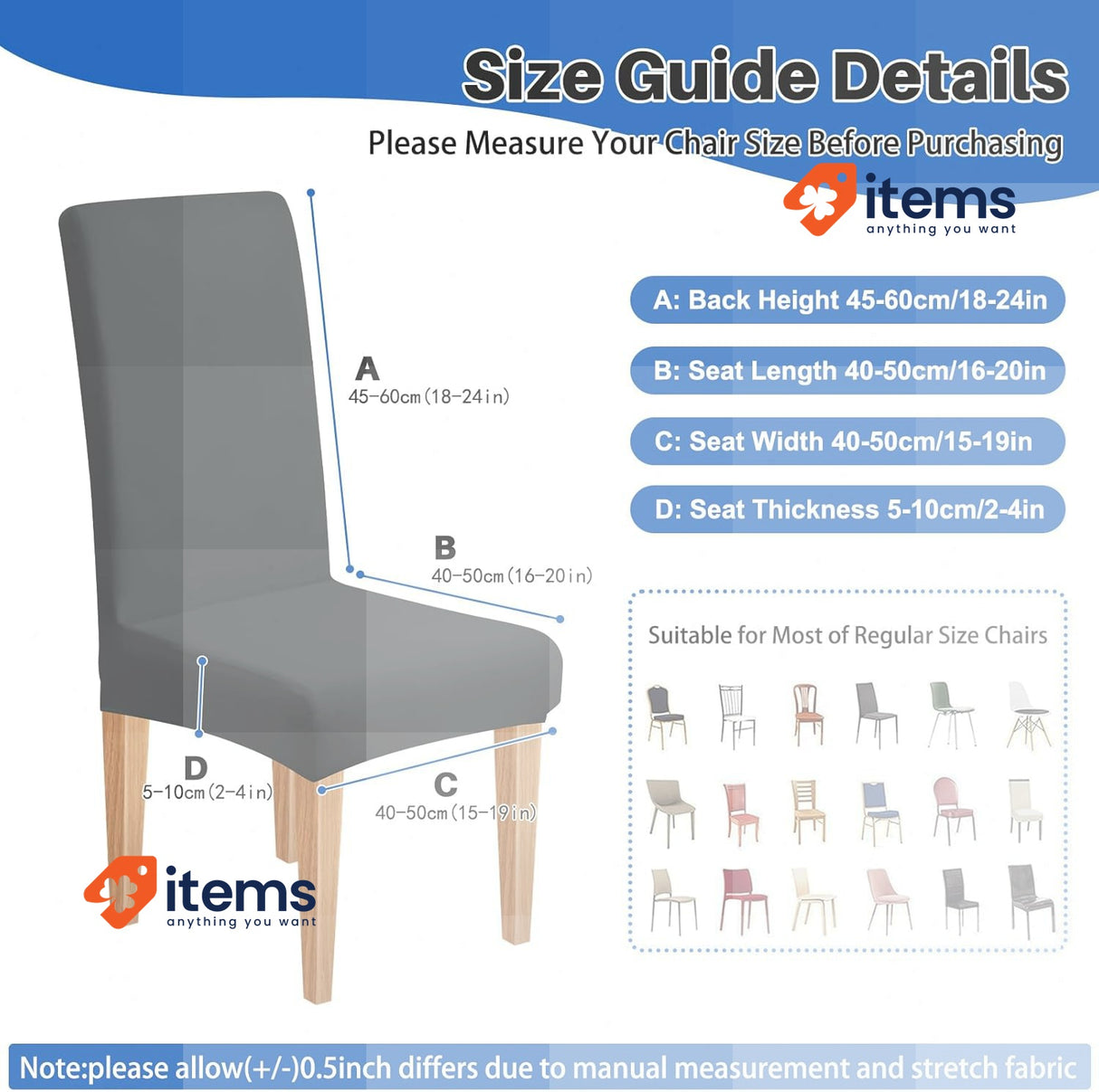 Dioxide Chair Covers, Set of 4, Elastic Modern Protector Chair Covers Dining