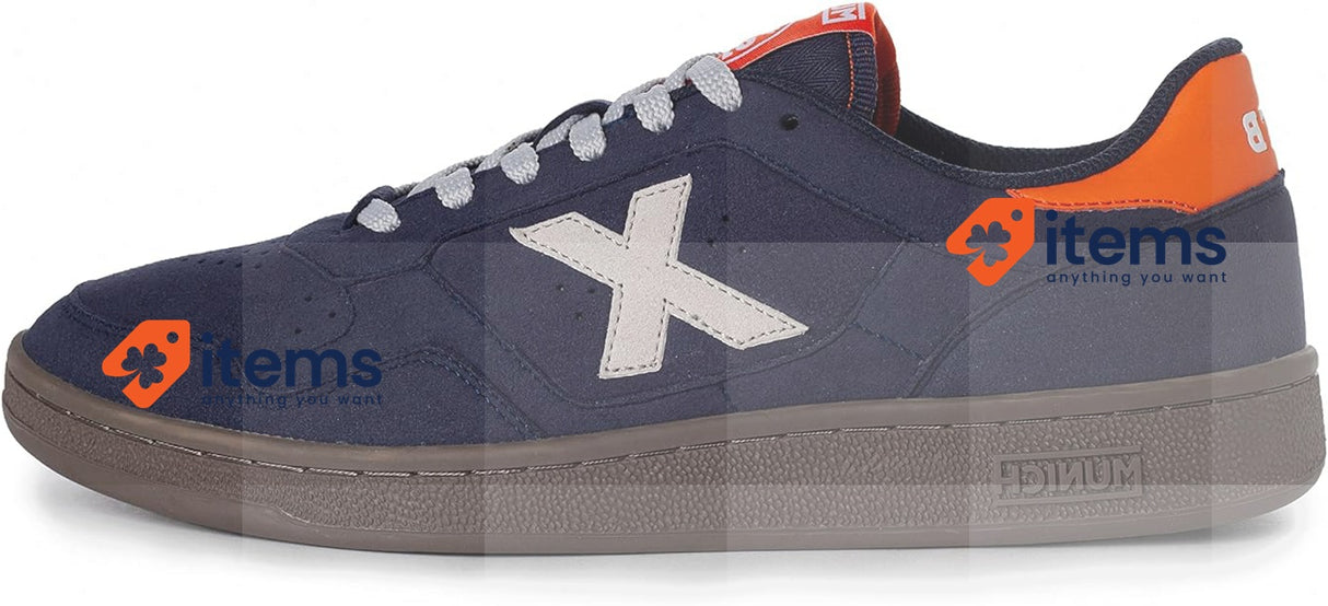Munich Men s Arrow 52 Fashion Sneaker Faux Leather, Size 7.5 UK (41 EU) Blue