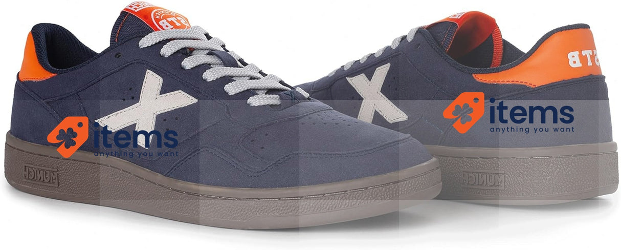 Munich Men s Arrow 52 Fashion Sneaker Faux Leather, Size 7.5 UK (41 EU) Blue