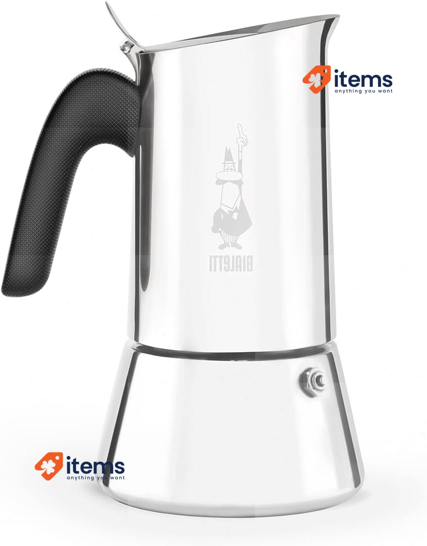 Bialetti - New Venus Induction, stainless steel espresso coffee maker 6 cups