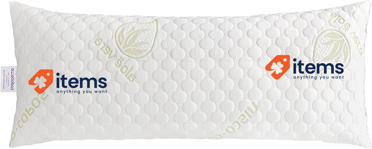 Todocama - Aloe Vera memory pillow with 100% viscoelastic flakes.Aloe Vera 90CM