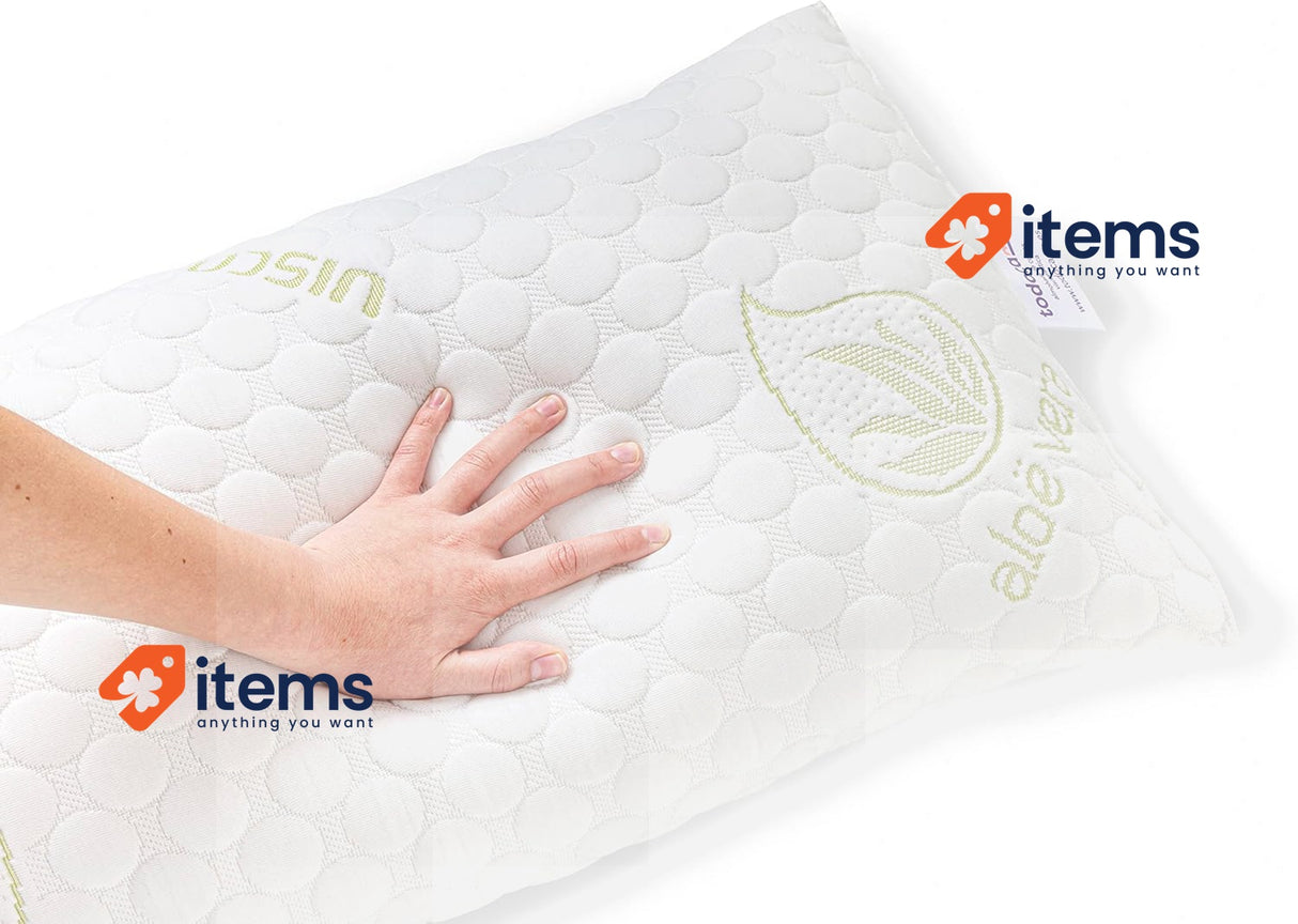 Todocama Aloe Vera memory pillow with 100% viscoelastic flake Stretch Aloe Vera