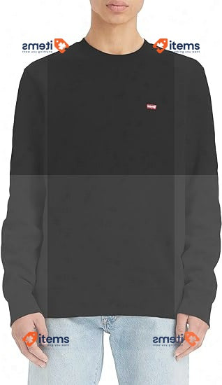Levi's Men's Crew Sweatshirt Mineral Black Large L Hoodies Sweatshirts