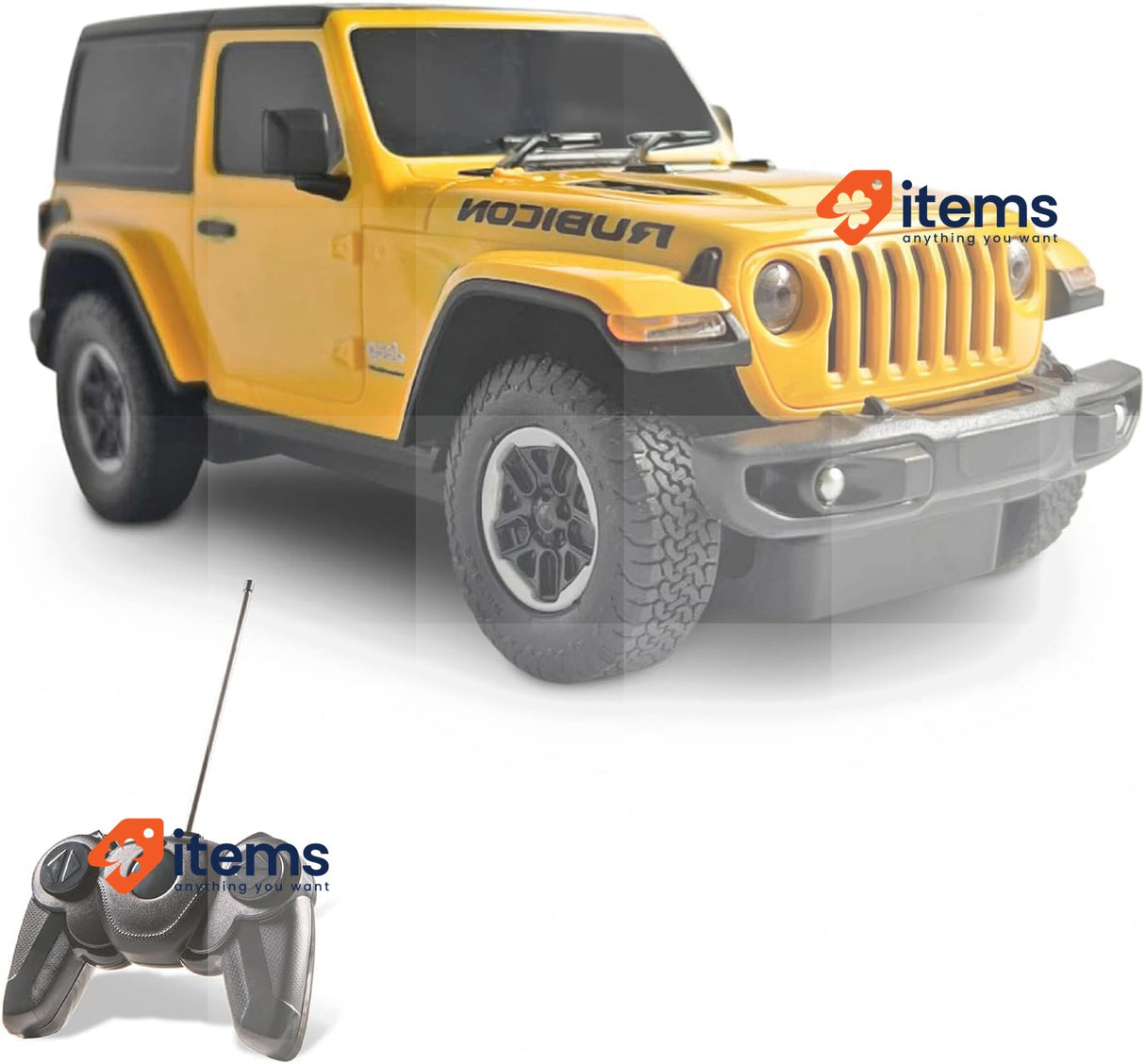 mondo Jeep R/C Toy Yellow mondo Motors, WRANGLER Model Scale 1:24 8 Speed 63615