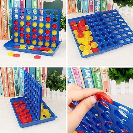 4 in a Row Game - 6 Spare Discs Included, Classic Board Game for Kids, Classic