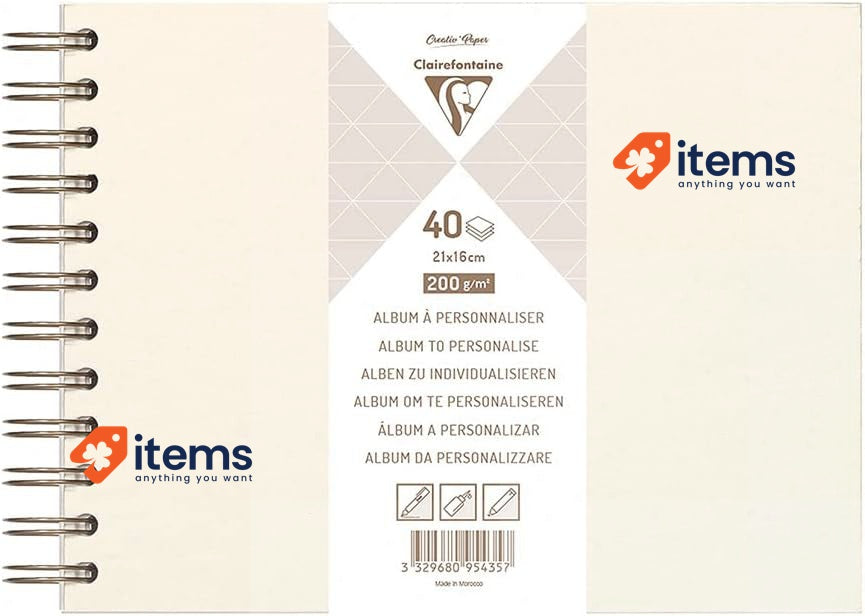 Clairefontaine Scrapbook Album 21x16cm by Clairfontain 40 sheets Sized 21 x 16cm