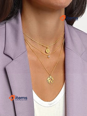 SINGULARU ® - Dots Necklace Women's Jewelry Gold Silver Pendant Sterling 925