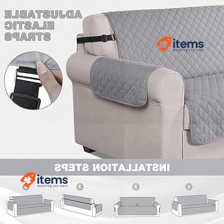 TAOCOCO Sofa Cover Waterproof Armchair Protector Slipcovers Grey Suitable Dogs