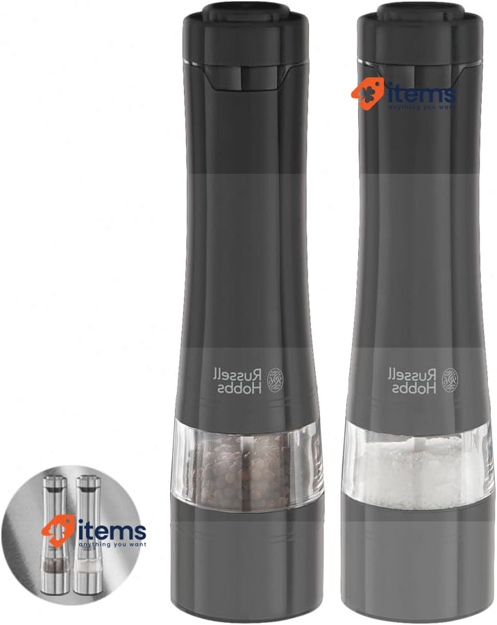 Russell Hobbs 28010 - 56 Electric Salt And Pepper Mill Set Black Steel 28010-56