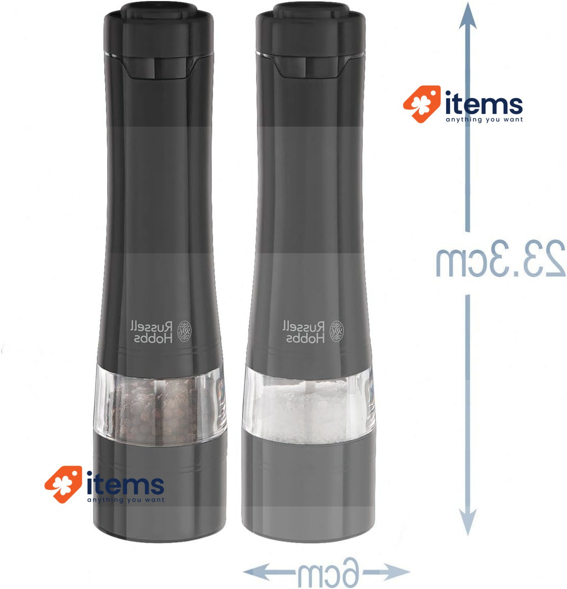 Russell Hobbs 28010 - 56 Electric Salt And Pepper Mill Set Black Steel 28010-56