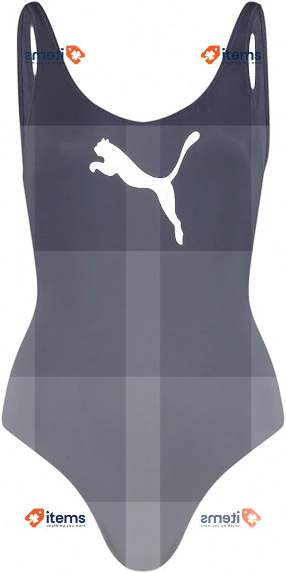 PUMA Women s Classic One-Piece Swimsuit, Navy Blue, Size XL PUMA Women's