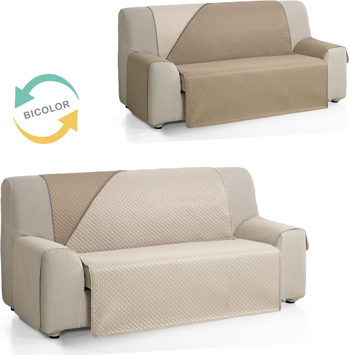 Martina Home Diamond Sofa Cover Beige