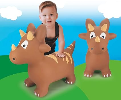 460591 Dino Bouncy Toy with Pump BPA-Free, up to 50 kg, Promotes Balance