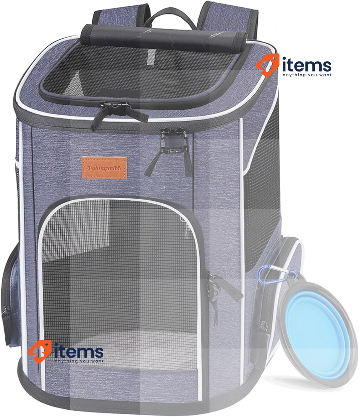 Pet Carrier Backpack For Cats And Small Dogs With Bowl Wool Mat, 7 Kg Morpilot