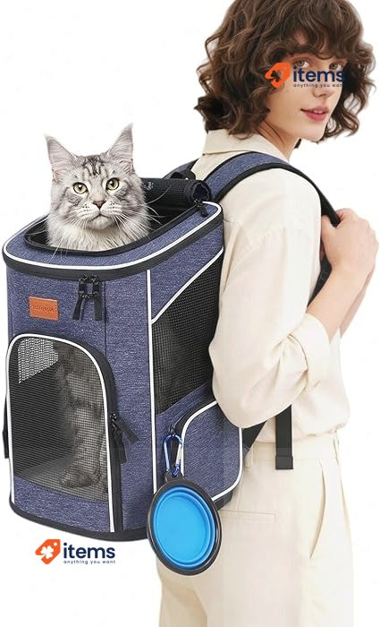 morpilot Cat Carrier Backpack, Foldable Pet Carrier Backpack for Cats and Dogs