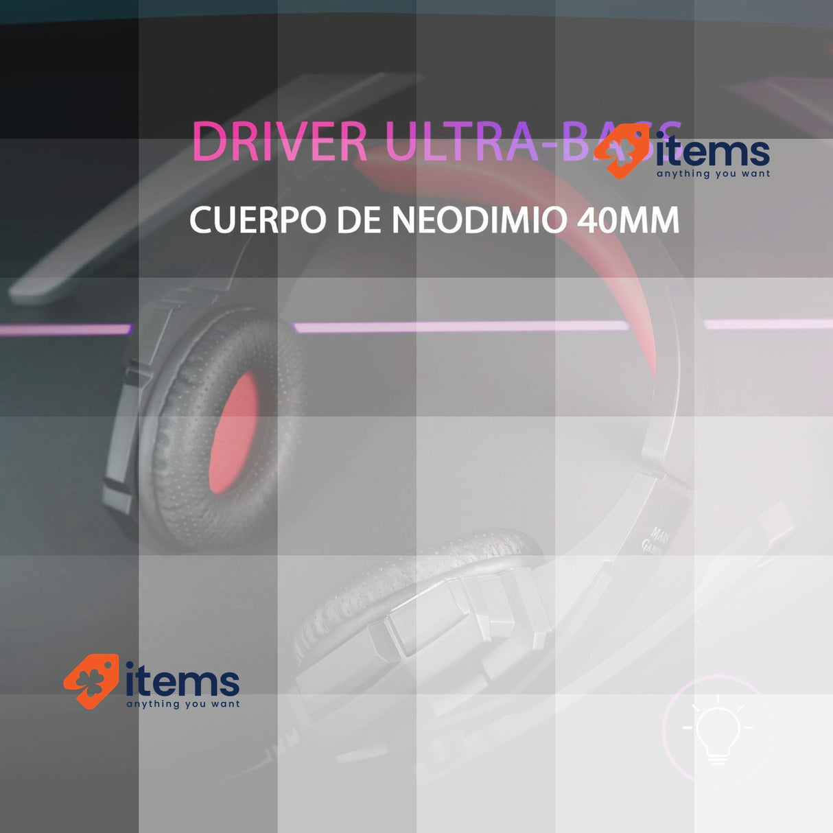 Mars Gaming MH020, Gaming Headset, Ultra-Bass Drivers and 40mm Neodymium Black
