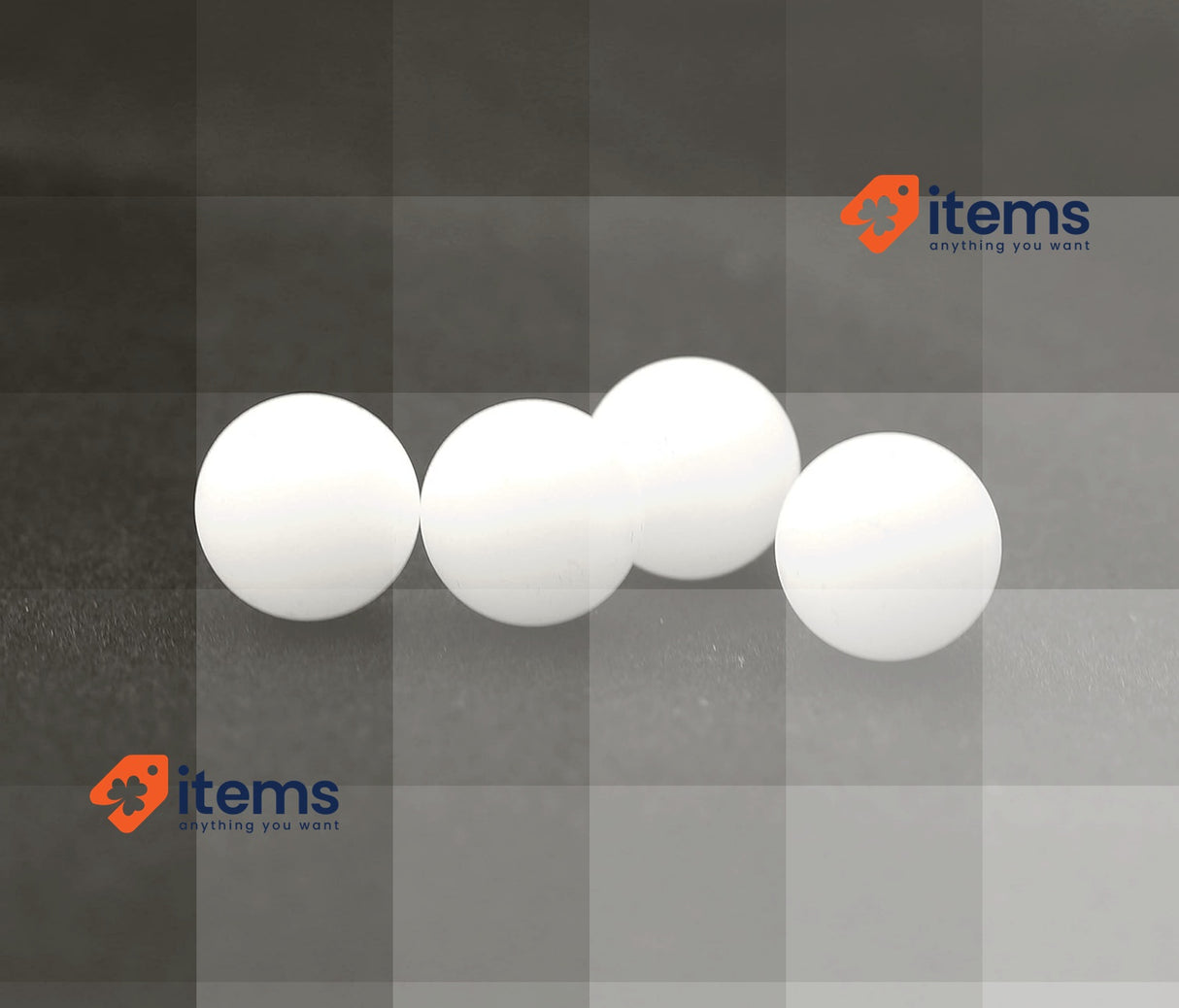 e-Row Shisha Ball Set – Choice of – 9.0 mm, 10.0 mm or 11.0 mm (Set of 4) White