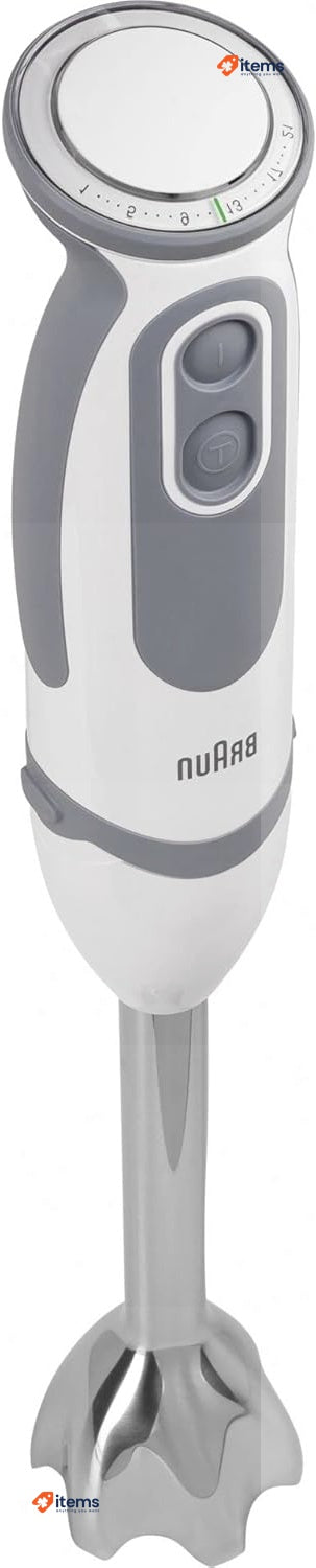 Braun MultiQuick Plumging Mixer 1000W With Measuring Glass 600 ML White/Grey