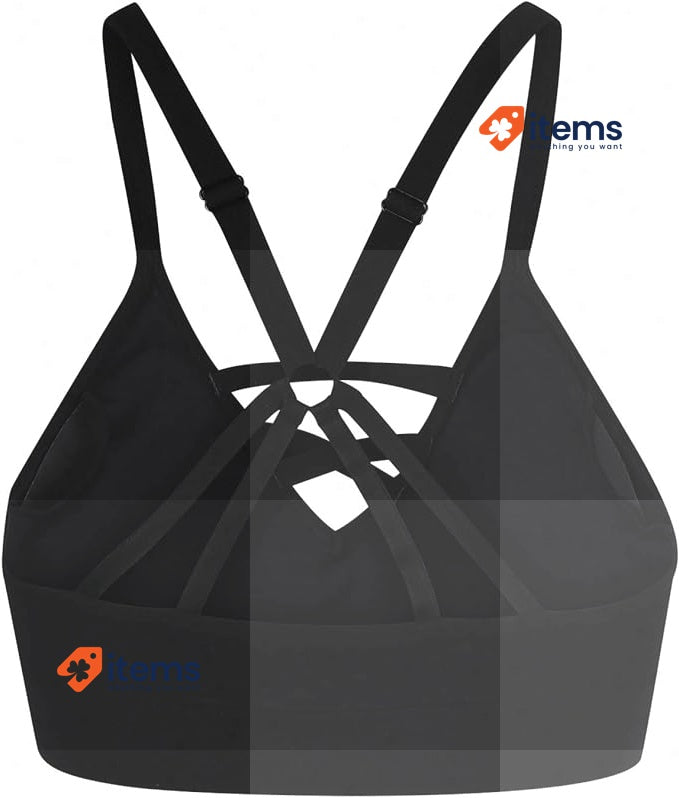 Reebok Women's Seamless Bra Maryna Marl Base Layer Top Black XS Grey White Bras