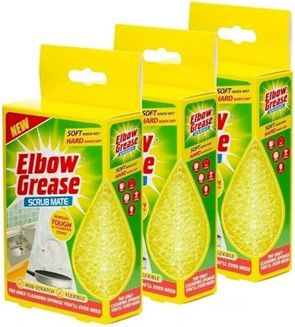 Elbow Grease (THREE PACKS) Scrub Mate Yellow