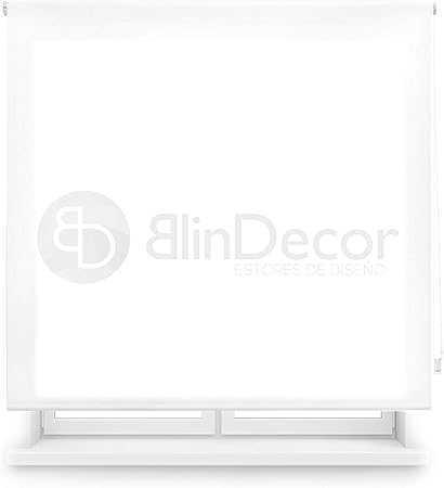Blindecor Roller Blind Transparent Smooth 160 x 175 cm White