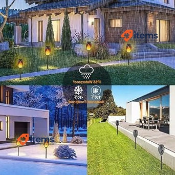 Sayapeiy LED Solar Lights Outdoor Waterproof Black 4 PCS