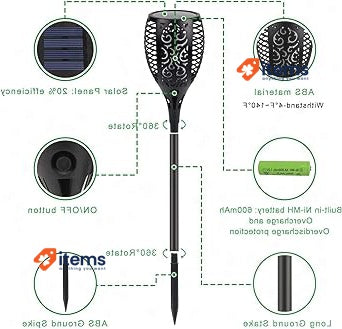 Sayapeiy LED Solar Lights Outdoor Waterproof Black 4 PCS