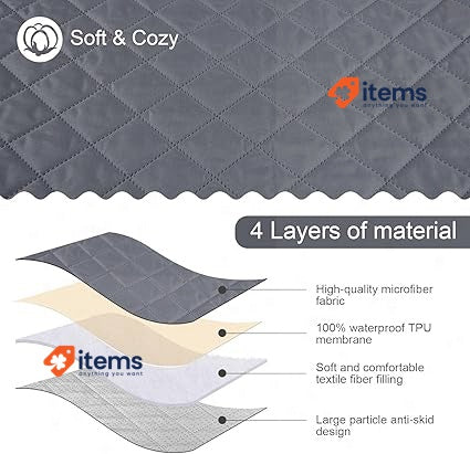 TAOCOCO Sofa Cover Waterproof Sofa Protector Slipcovers Dark Grey 120 x 190 cm