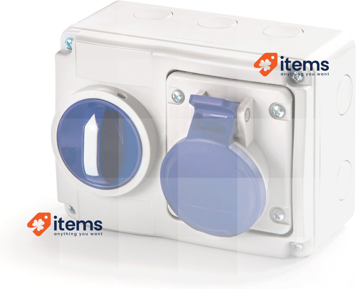 ROSI Interlocked socket, grey/blue <p>Horizontal interlock