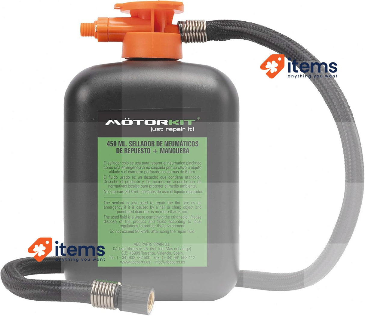 MOTORKIT MOTOR16525RE Sealer Tire Repair Kit (MOTOR16525) Valve Stems Caps