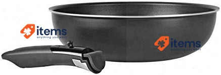 Sitram Aluminum Induction Wok by Sitram 28cm w/Removable Handle - Black