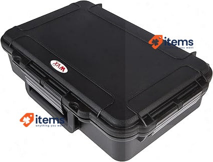 MAX Airtight Suitcase With High Density Cubed Sponge Black 316 X 195 H53 Mm