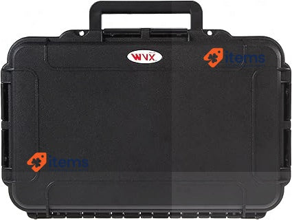 MAX Airtight Suitcase With High Density Cubed Sponge Black 316 X 195 H53 Mm