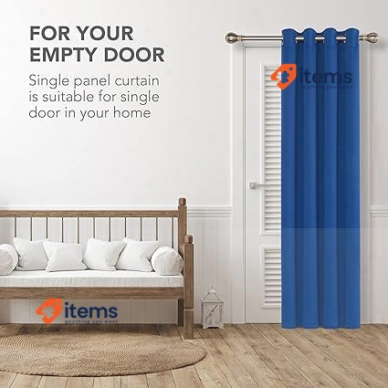 Deconovo Solid Curtain Blackout Material Eyelet Royal Blue Thermal Insulated Top